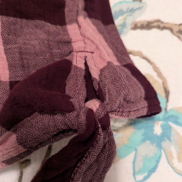 Time and Tru Pink and Purple Plaid Tunic - Picture 6 of 7